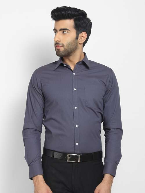 mens micro print formal shirt - 16773468 -  Standard Image - 0