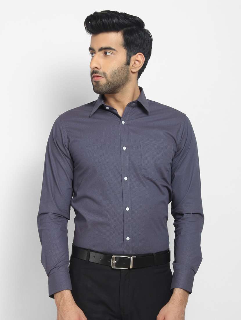 mens micro print formal shirt - 16773468 -  Zoom Image - 0