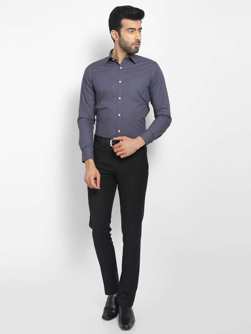 mens micro print formal shirt - 16773468 - Standard Image - 3