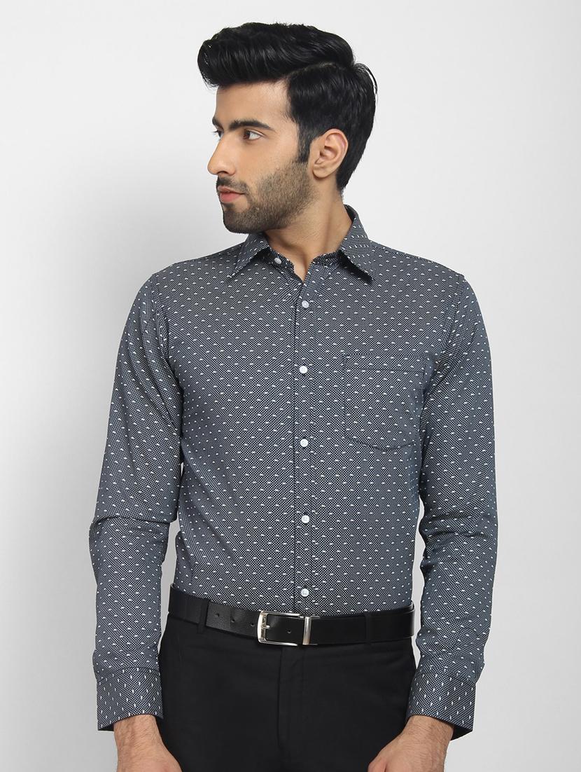 mens micro print formal shirt - 16773470 - Zoom Image - 0