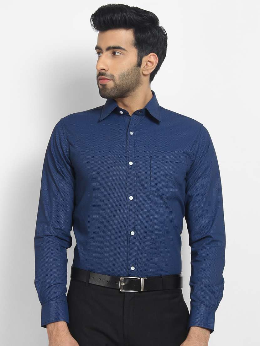 mens micro print formal shirt - 16773473 - Zoom Image - 0