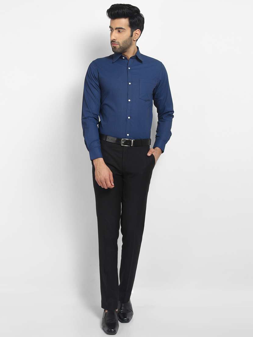 mens micro print formal shirt - 16773473 - Standard Image - 3