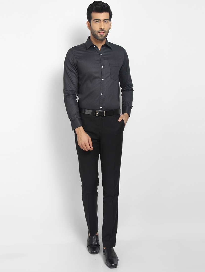 mens micro print formal shirt - 16773475 -  Standard Image - 3