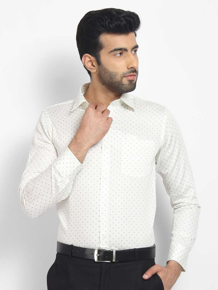 mens micro print formal shirt