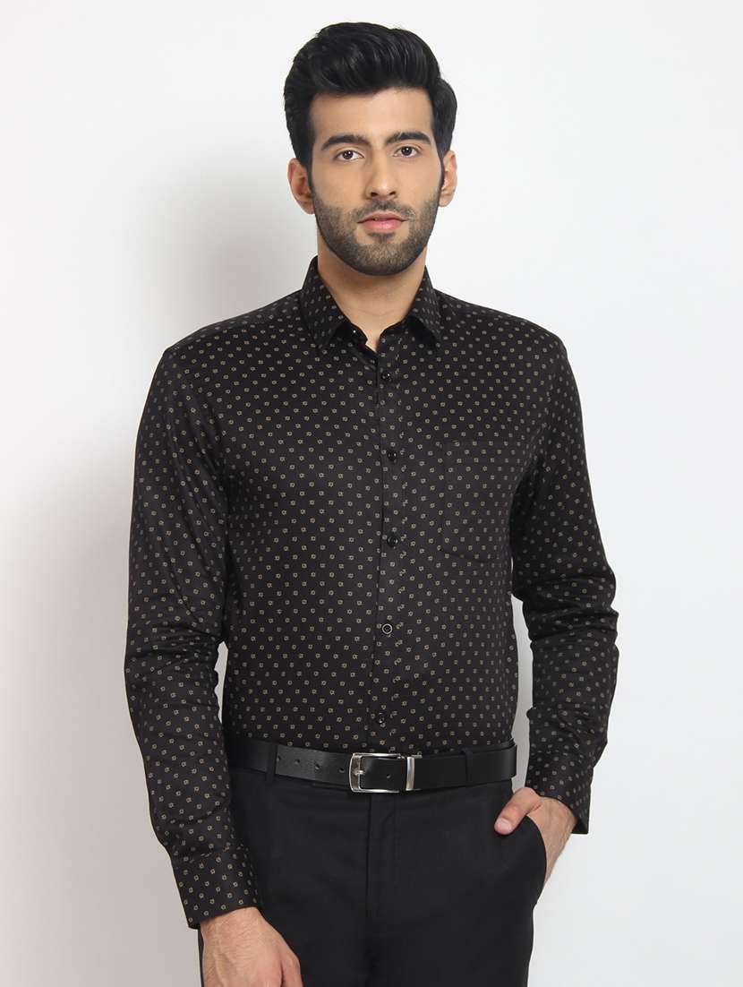 mens micro print formal shirt