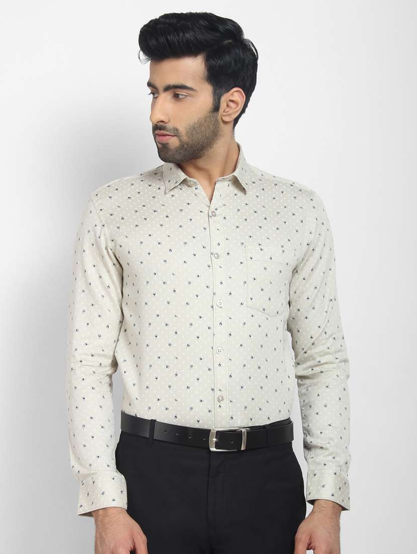 mens micro print formal shirt