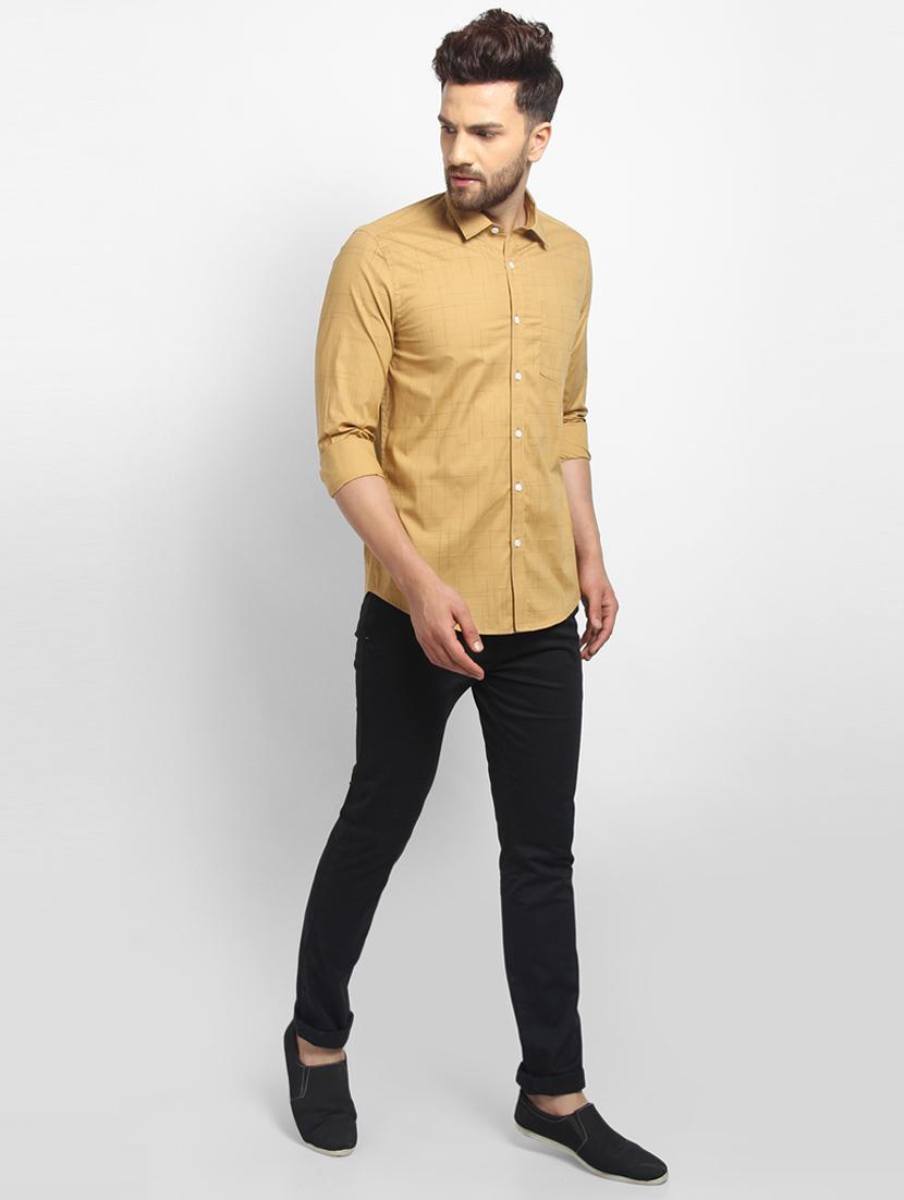 beige printed casual shirt - 16773502 - Standard Image - 3