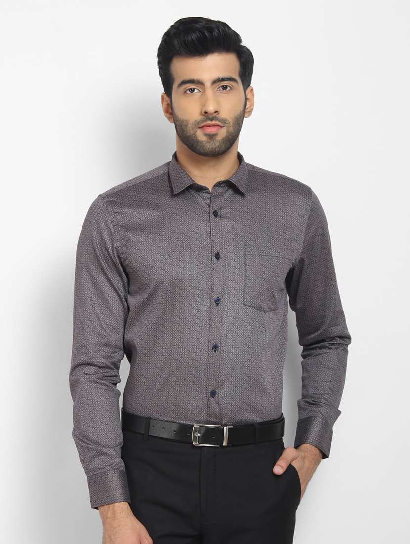mens micro print formal shirt