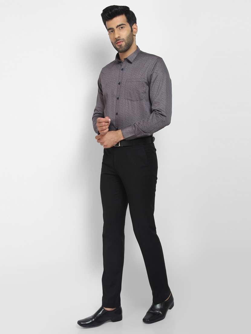 mens micro print formal shirt - 16773506 -  Standard Image - 3