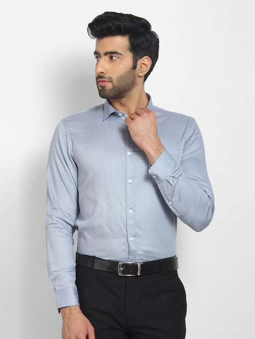 mens micro print formal shirt - 16773508 -  Standard Image - 0