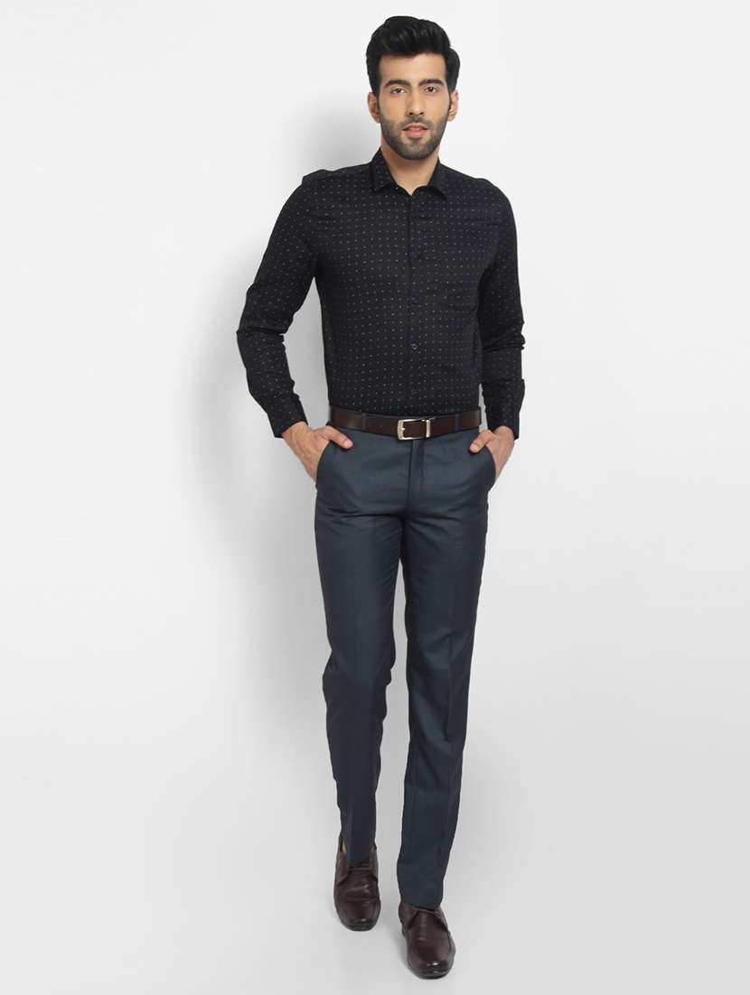 mens micro print formal shirt - 16773511 -  Standard Image - 3