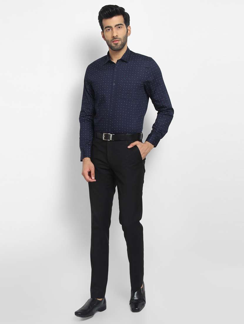 mens micro print formal shirt - 16773512 -  Standard Image - 3