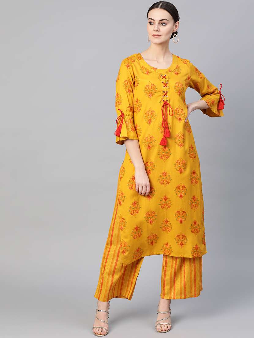 printed kurta palazzo set