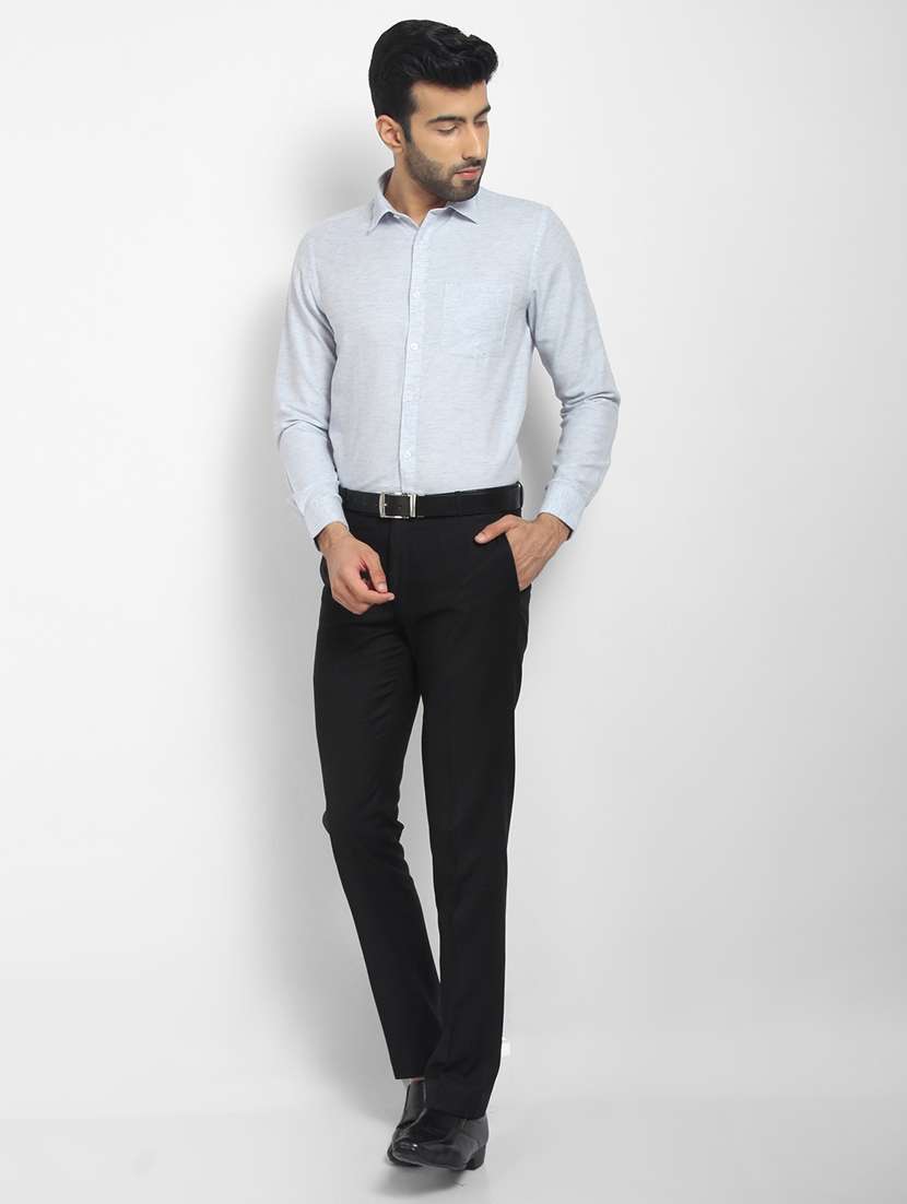 mens solids formal shirt - 16773636 - Standard Image - 3