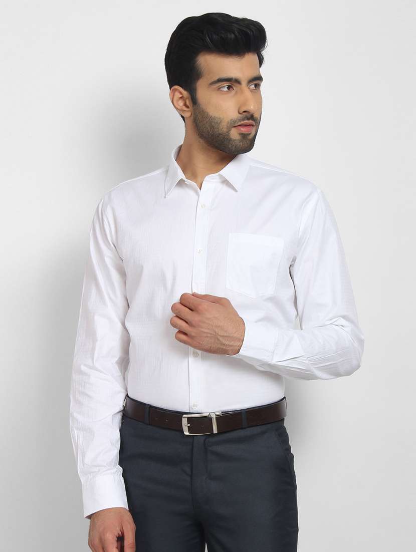 mens self design formal shirt - 16773647 -  Zoom Image - 0
