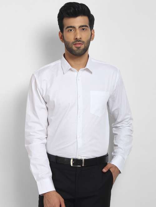 mens self design formal shirt - 16773650 - Standard Image - 0