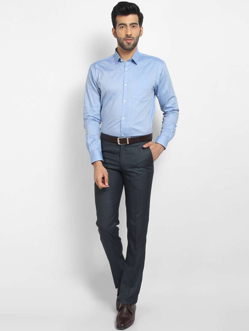 mens solids formal shirt - 16773651 - Standard Image - 3