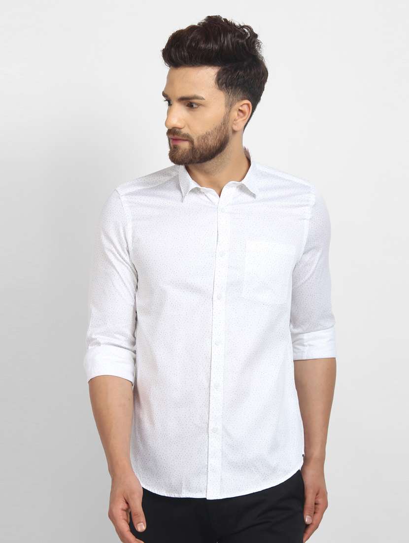 mens micro print formal shirt - 16773668 - Zoom Image - 0