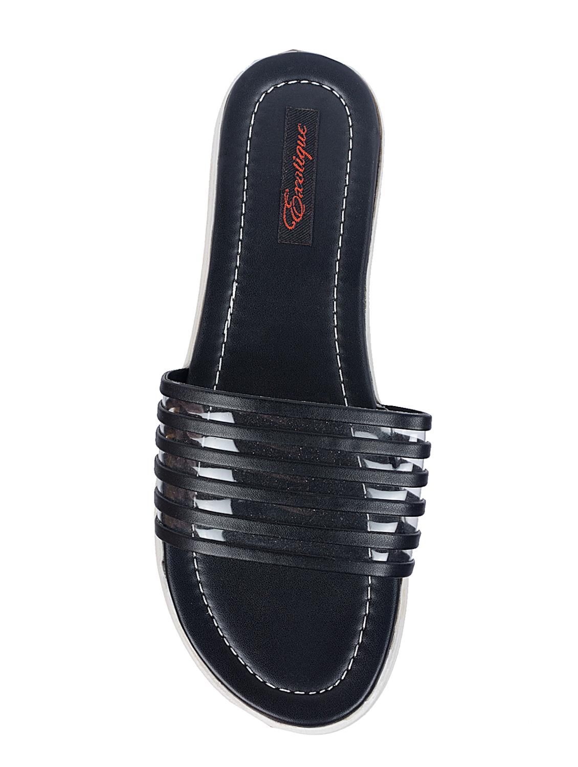 black slip on sandals - 16774497 - Standard Image - 3