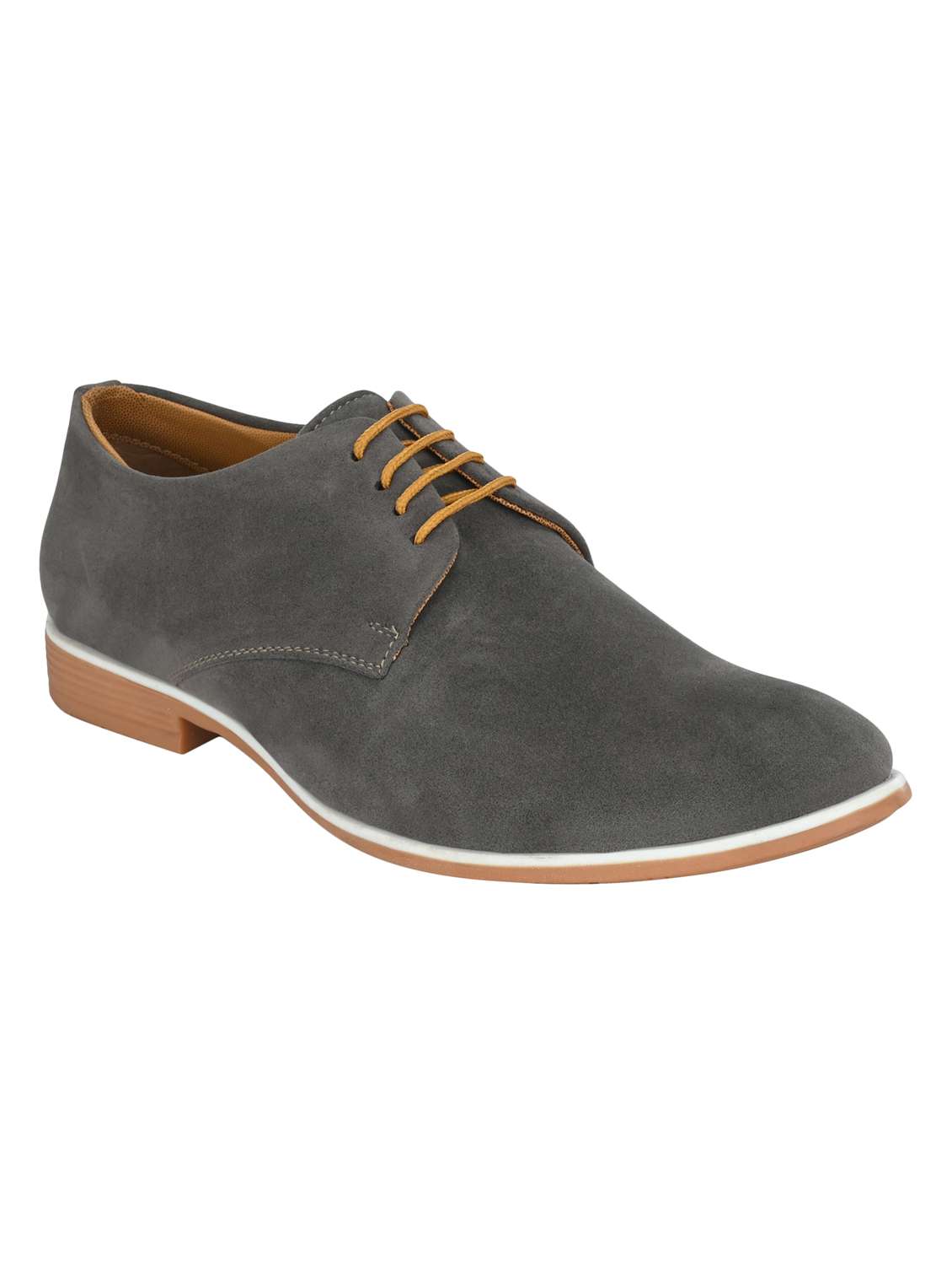 Buy online Grey Suede Lace Up Shoes from Casual Shoes for Men by