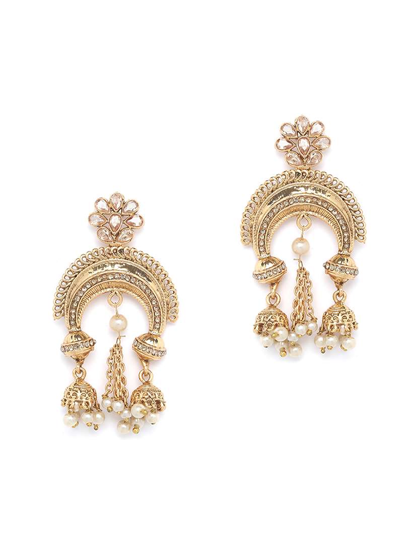gold metal drop earring