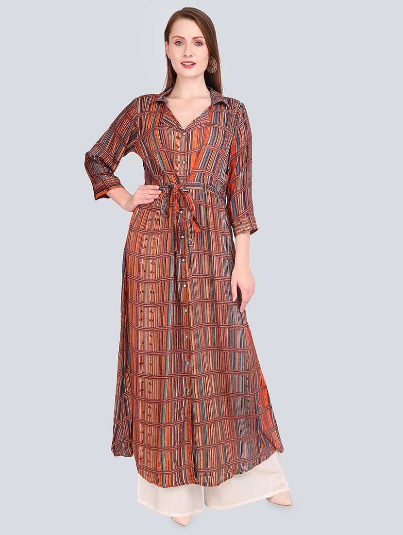 printed a-line kurta - 16781243 -  Zoom Image - 0