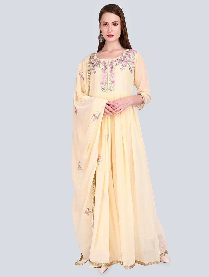 embroidered kurta dupatta set - 16781244 - Zoom Image - 0