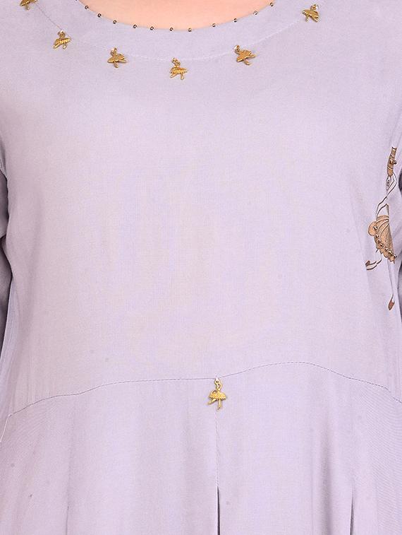 solid kurta palazzo set - 16781309 - Standard Image - 3
