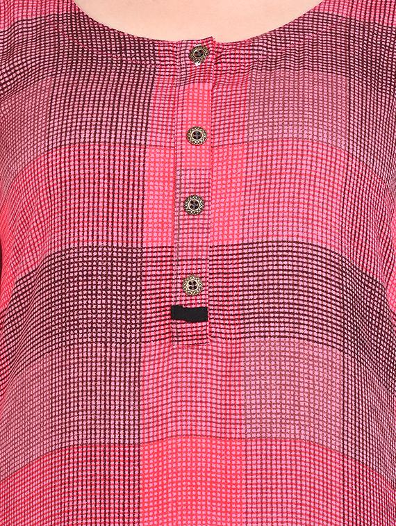 check print straight kurta - 16781344 - Standard Image - 3