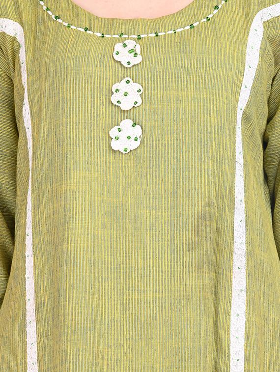 solid straight kurta - 16781347 - Standard Image - 3