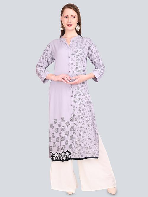 paisley print straight kurta  - 16781349 -  Standard Image - 0