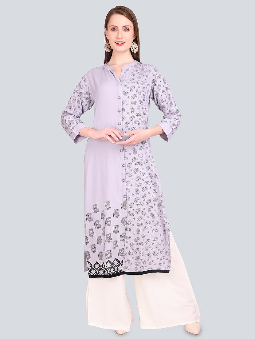 paisley print straight kurta  - 16781349 -  Zoom Image - 0