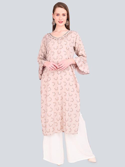 floral print straight kurta  - 16781351 -  Standard Image - 0