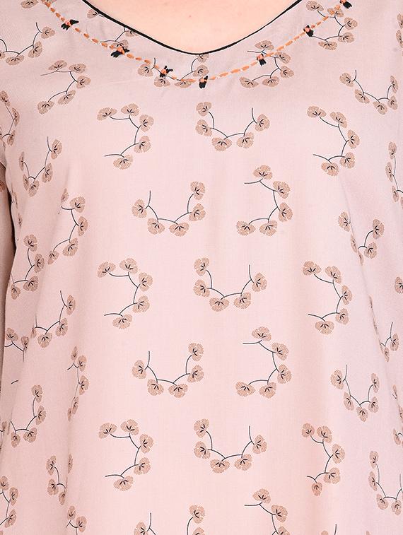 floral print straight kurta - 16781351 - Standard Image - 3