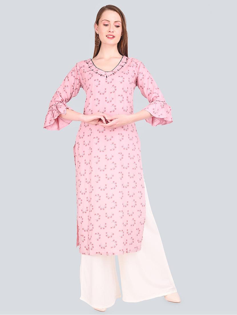 floral print straight kurta - 16781352 - Zoom Image - 0
