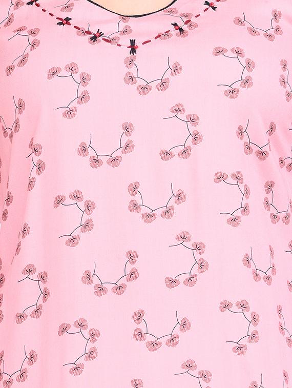floral print straight kurta - 16781352 - Standard Image - 3