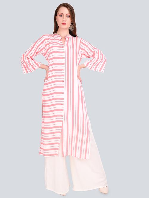 striped straight kurta  - 16781357 -  Standard Image - 0