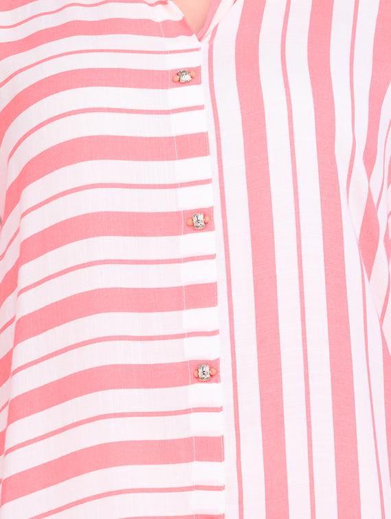 striped straight kurta - 16781357 - Standard Image - 3