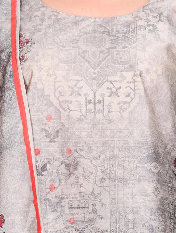 floral print straight kurta - 16781362 - Standard Image - 3