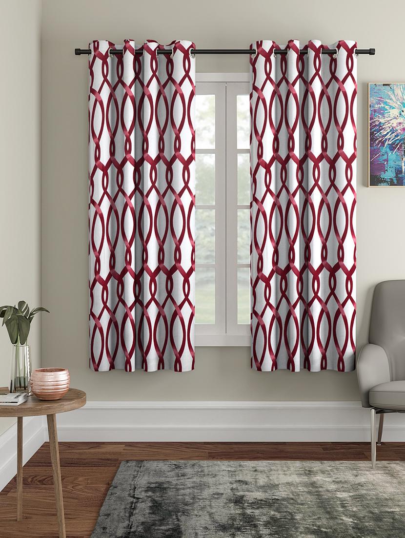 polyester plain printed window curtains - 16782190 - Zoom Image - 0