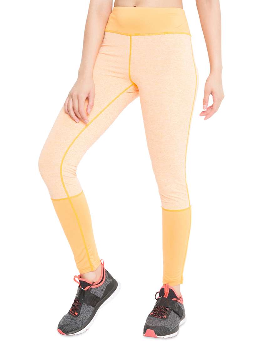 high rise color block sports legging