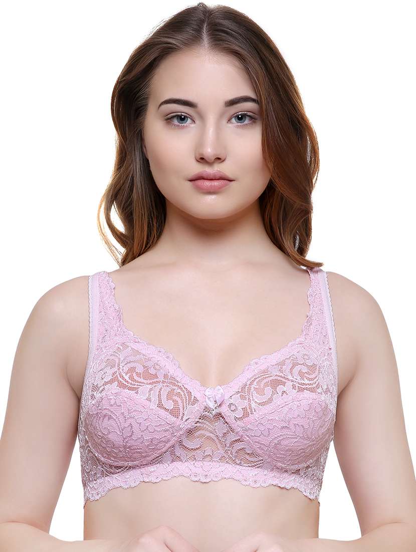 bow patch laced bra - 16782523 - Zoom Image - 0