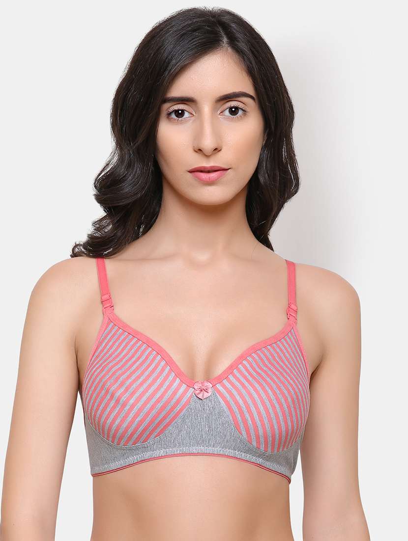 detachable strap striped t-shirt bra - 16782547 - Zoom Image - 0