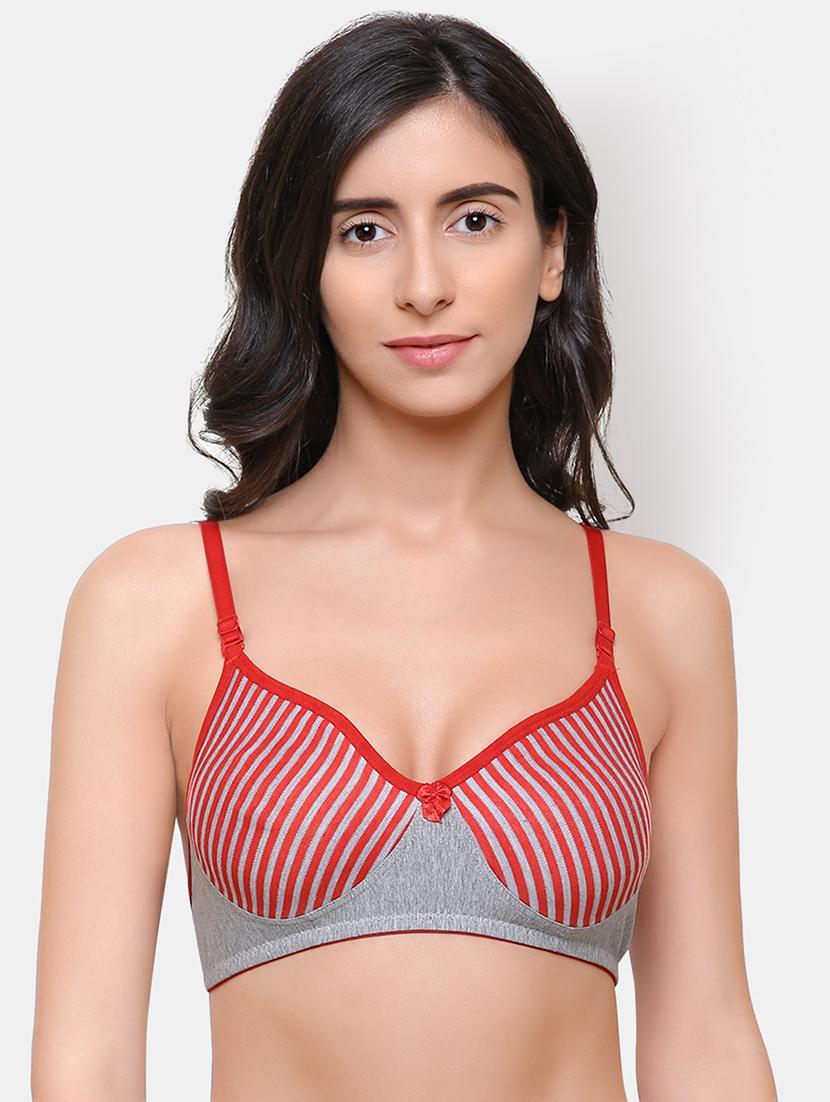 detachable strap striped t-shirt bra - 16782550 - Zoom Image - 0