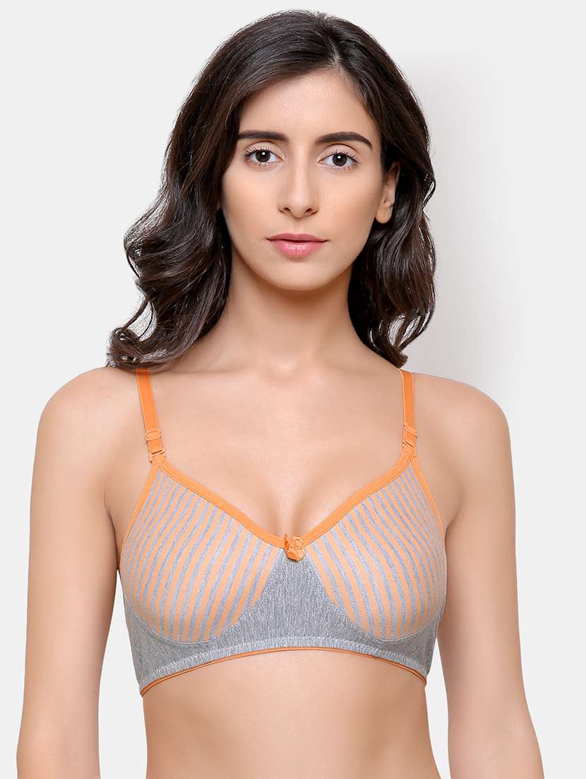 detachable strap striped t-shirt bra - 16782552 - Zoom Image - 0