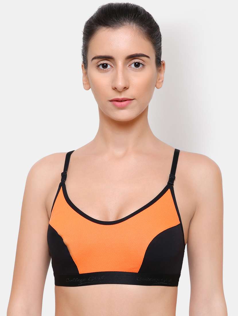 color block sports bra - 16782620 - Zoom Image - 0