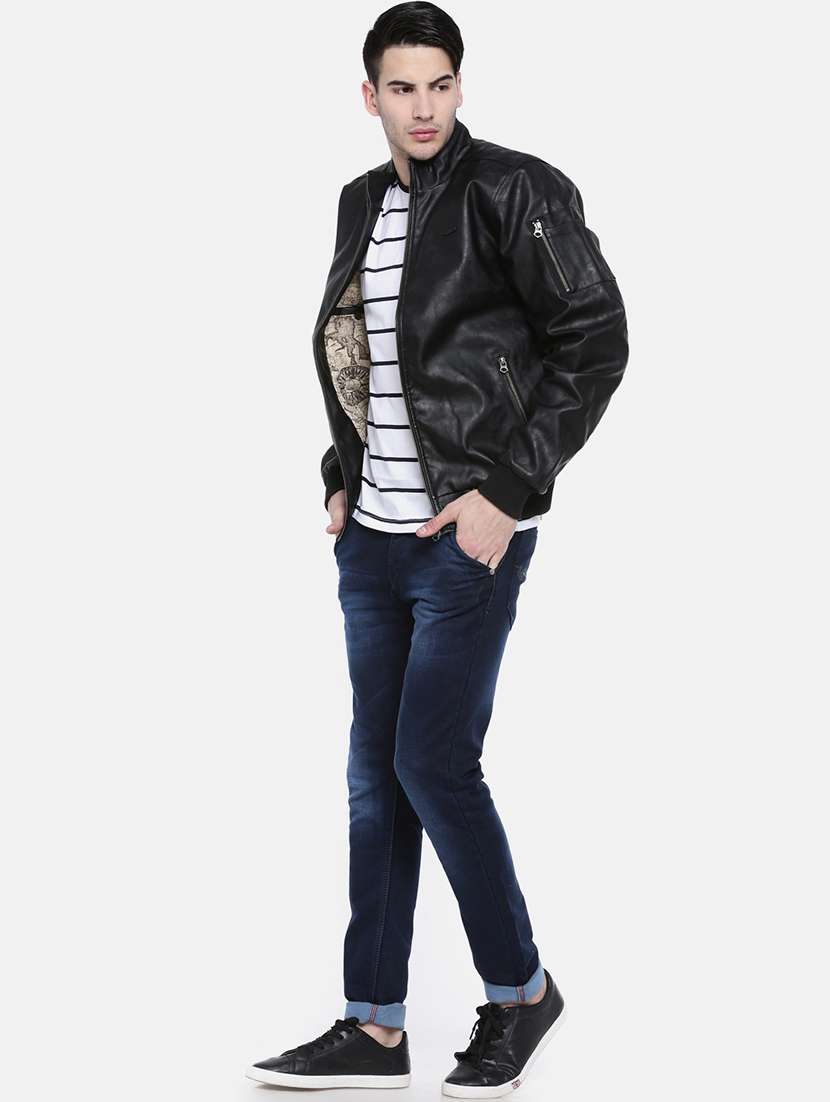 t base leather jacket