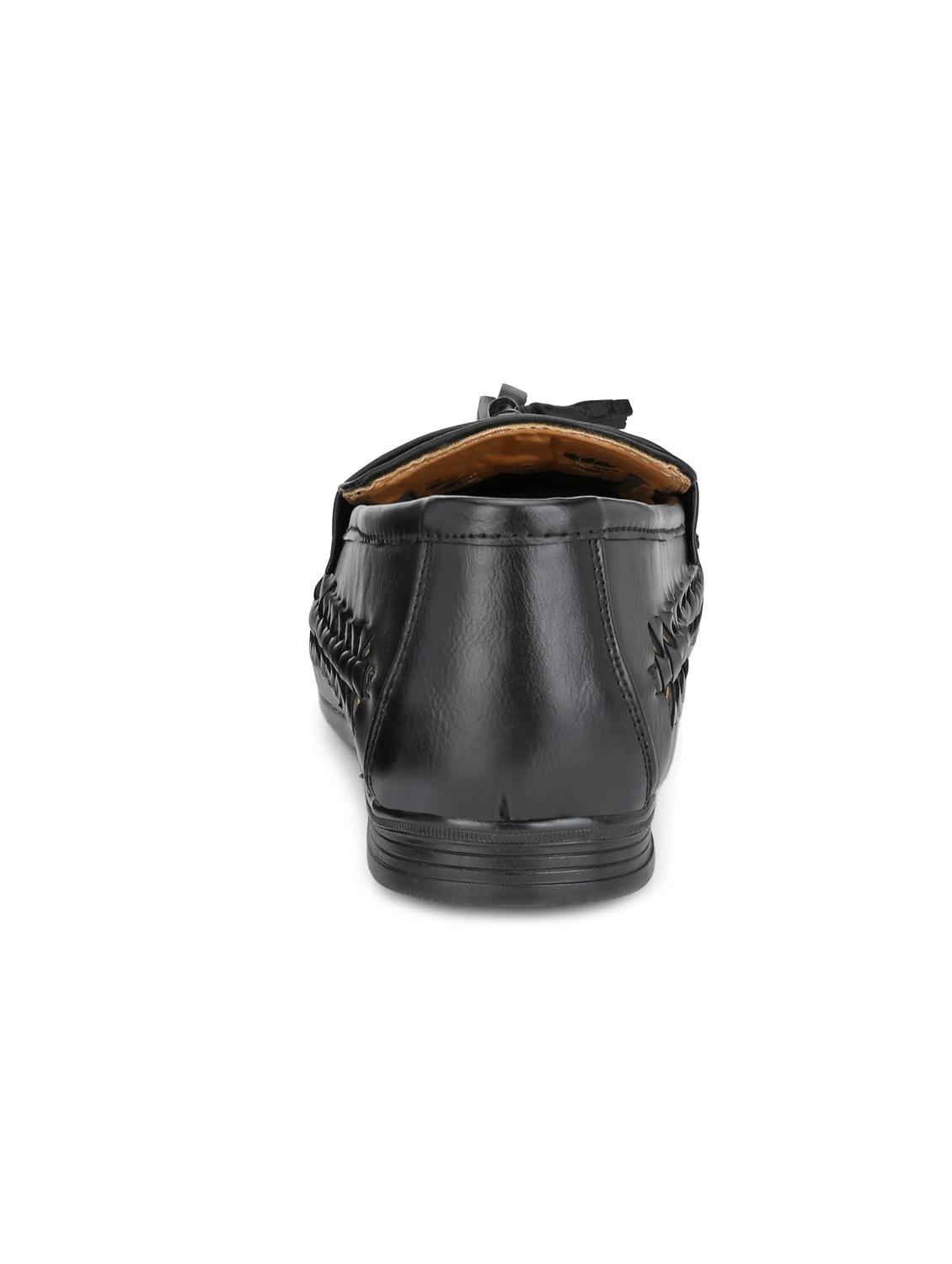 black leatherette slipons - 16789798 - Standard Image - 3
