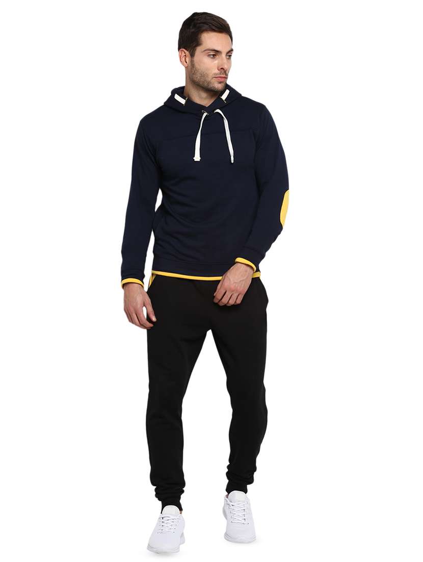 navy blue solid sweatshirt - 16790323 -  Standard Image - 3
