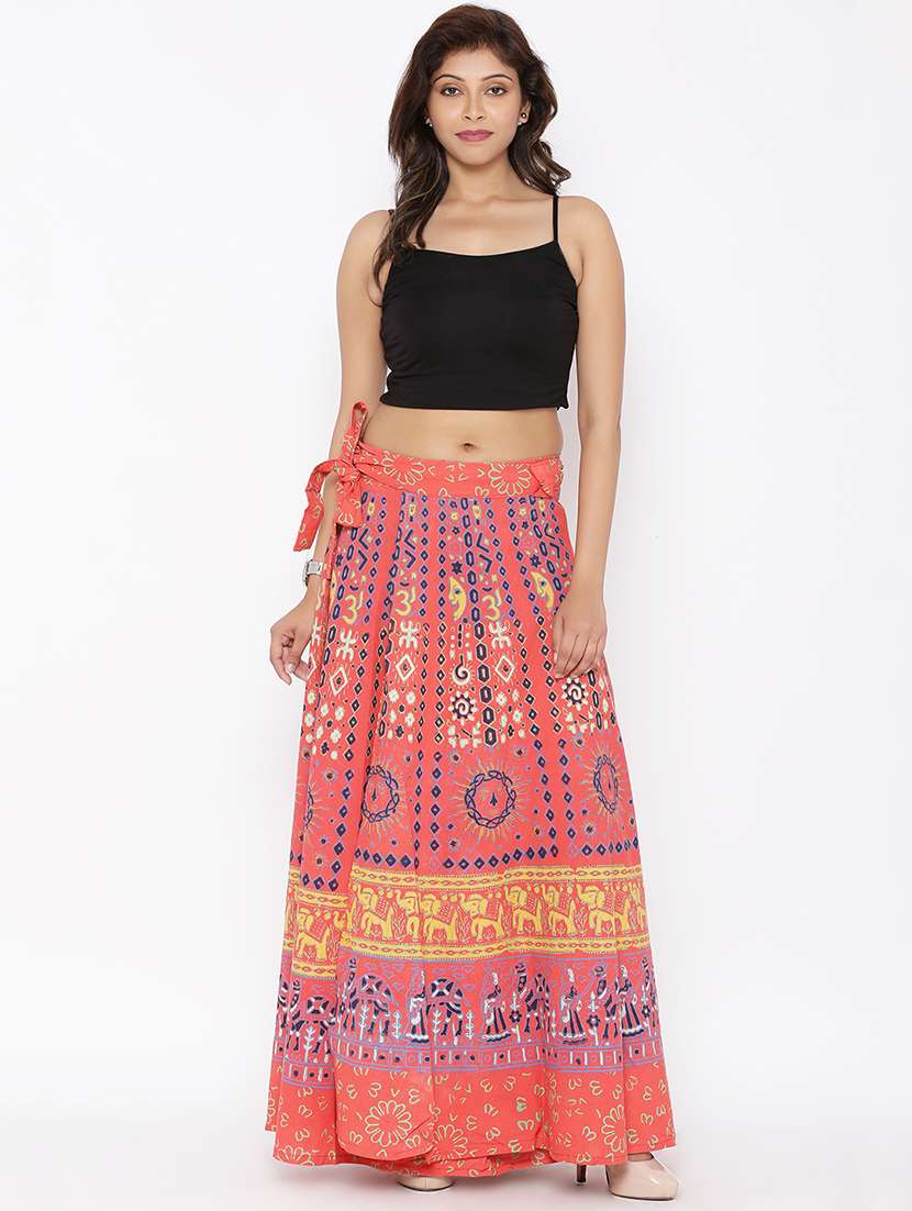 printed long skirt - 16791048 -  Standard Image - 3